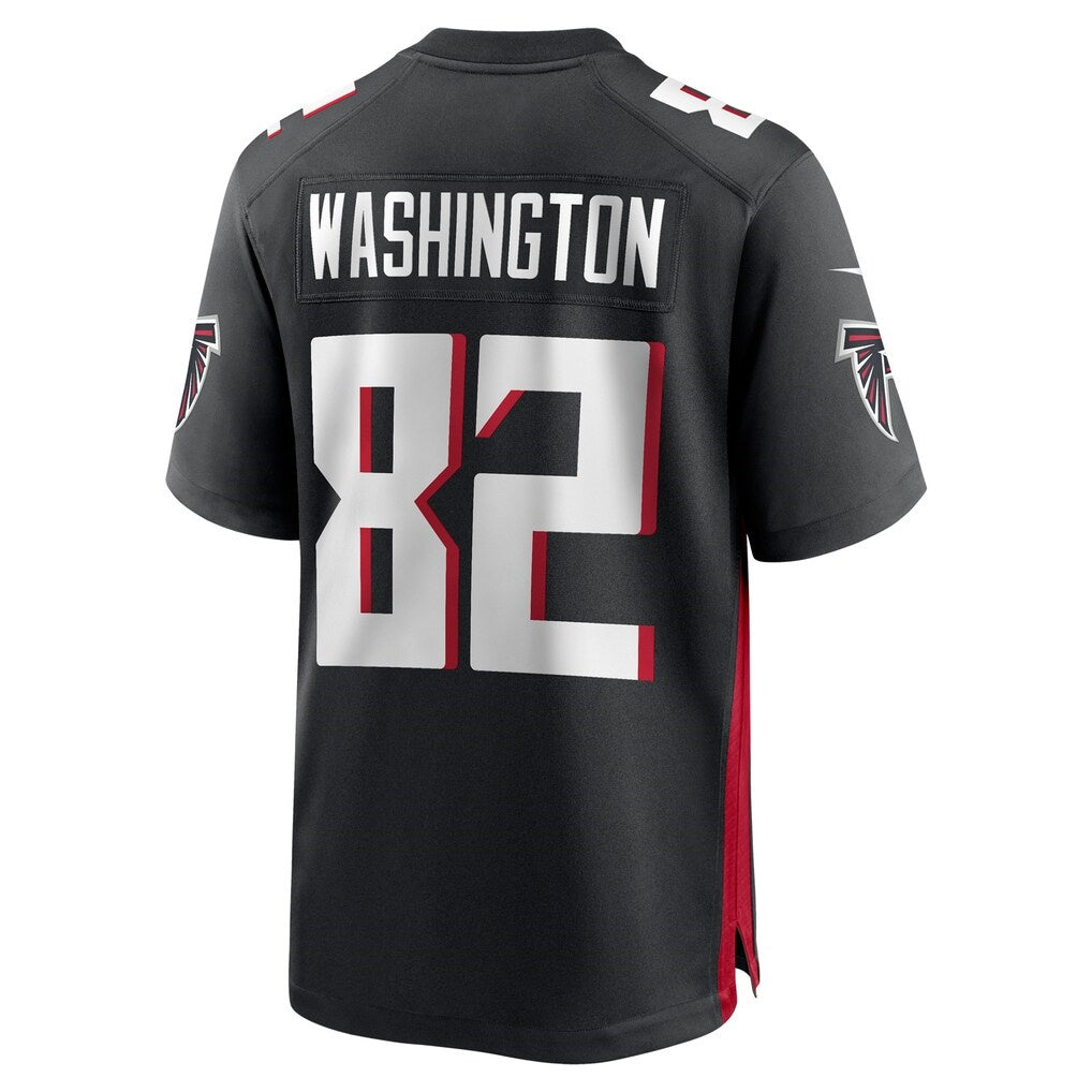 A.Falcons #82 Casey Washington Black HeidiMiller Team Game Jersey