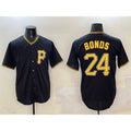 Pittsburgh Pirates #24 Barry Bonds Black HeidiMiller Cool Base Stitched Jersey