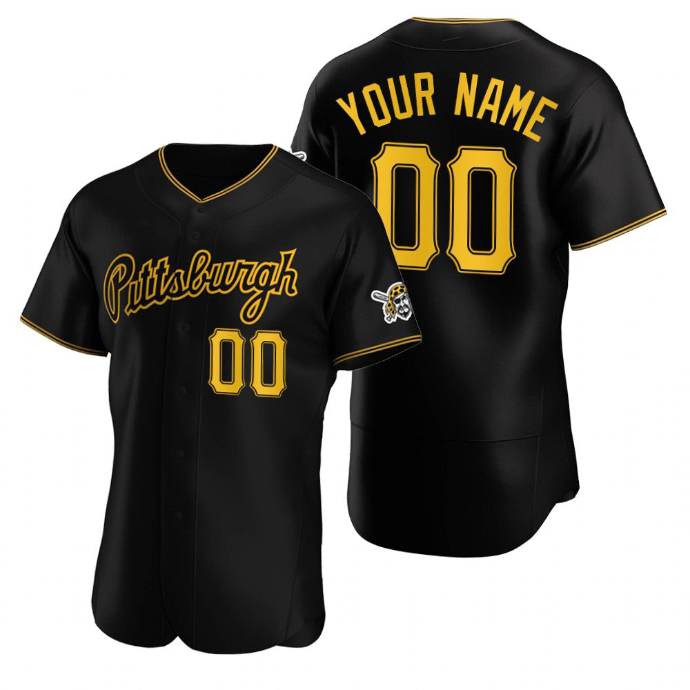 Custom Pittsburgh Pirates Black HeidiMiller Stitched Flex Base Jersey