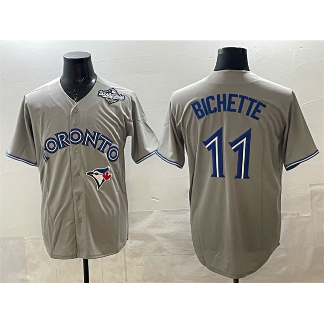 Toronto Blue Jays #11 Bo Bichette Gray HeidiMiller 2025 World Series Home Cool Base Stitched Jersey