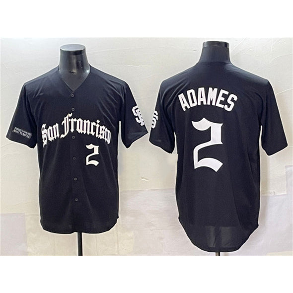 San Francisco Giants #2 Willy Adames Black HeidiMiller 'Gothic Fog Edition' Vapor Premier Limited Stitched Jersey