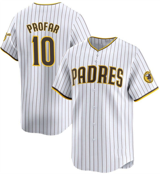 San Diego Padres #10 Jurickson Profar White HeidiMiller 2024 Home Limited Stitched Jersey