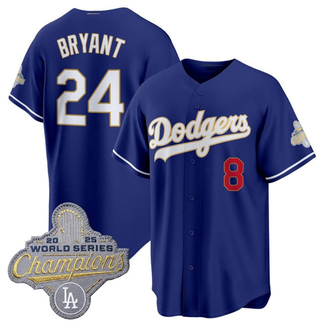 Los Angeles Dodgers #24 Kobe Bryant Royal HeidiMiller 2026 Alternate Gold Collection Stadium Stitched Jersey