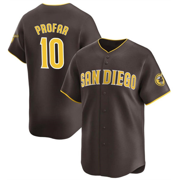 San Diego Padres #10 Jurickson Profar Brown HeidiMiller 2024 Away Limited Stitched Jersey
