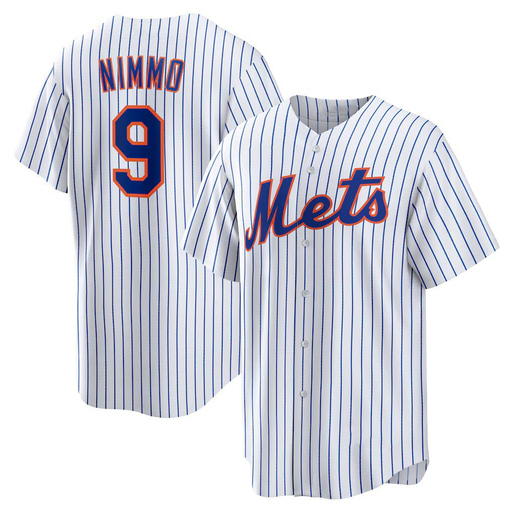 New York Mets #9 Brandon Nimmo White HeidiMiller Home Replica Jersey