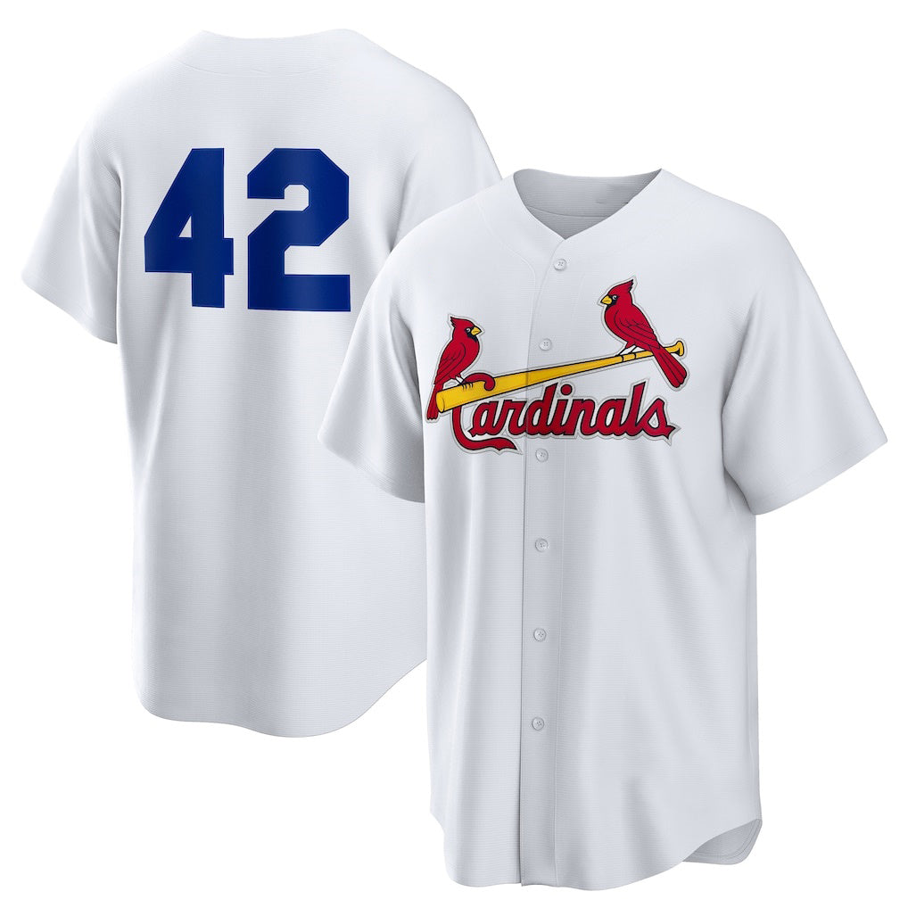 St. Louis Cardinals #42 Jackie Robinson White HeidiMiller Home 2025 Day Replica Jersey