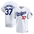 Los Angeles Dodgers #37 Teoscar Hernandez White HeidiMiller 2024 Home Limited Stitched Jersey