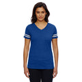 Women's Vintage Royal/Blended White Football Fine Jersey T-Shirt