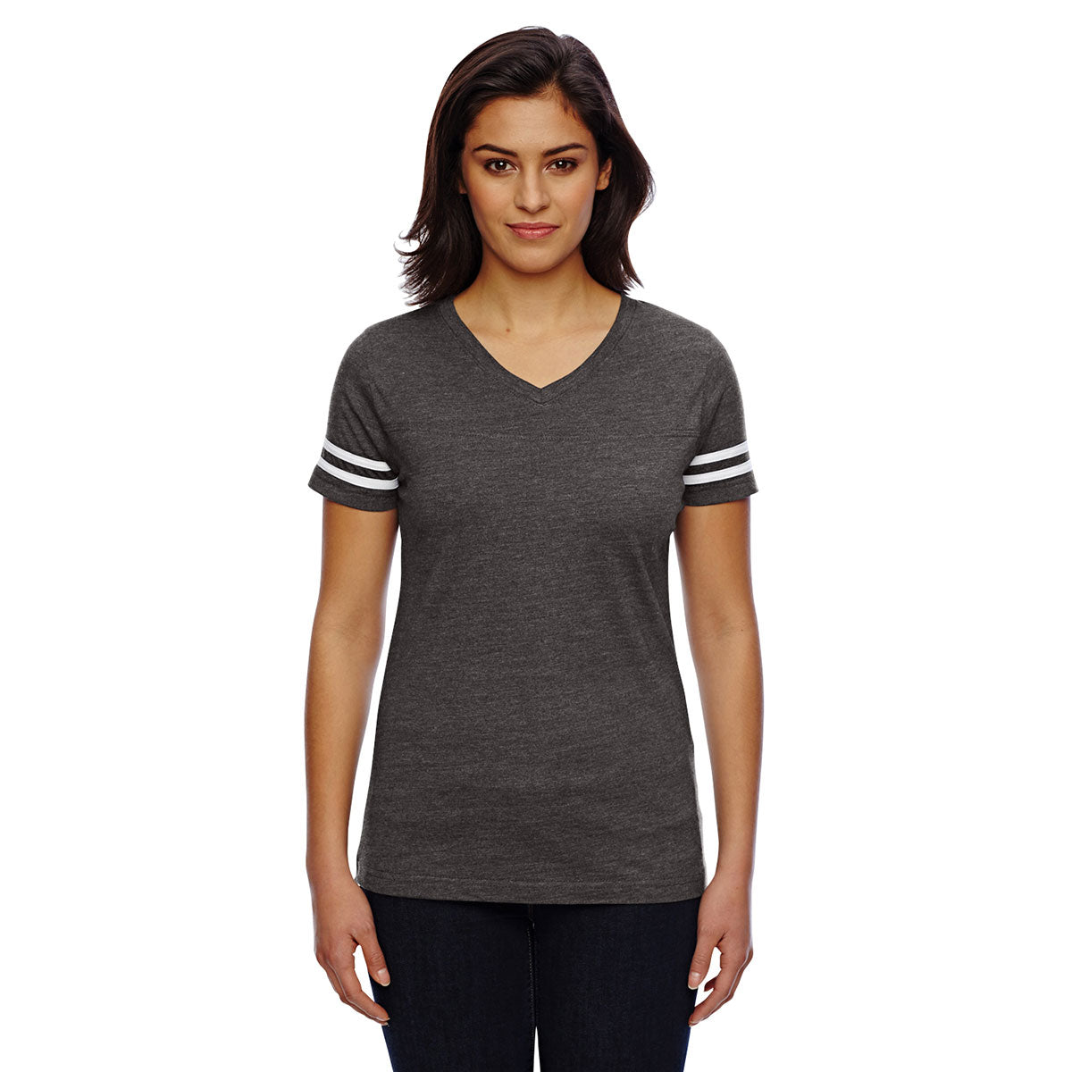 LAT Women's Vintage Smoke/Blended White Football Fine Jersey T-Shirt