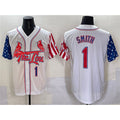 St. Louis Cardinals #1 Ozzie Smith White HeidiMiller Independence Day Vapor Premier Limited Stitched Jersey