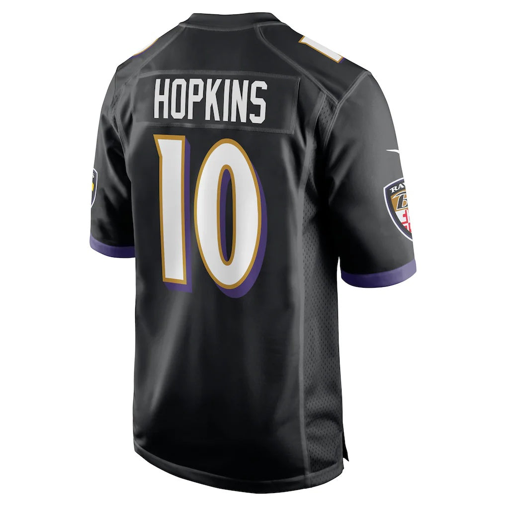 B.Ravens #10 DeAndre Hopkins Black HeidiMiller Alternate Game Jersey
