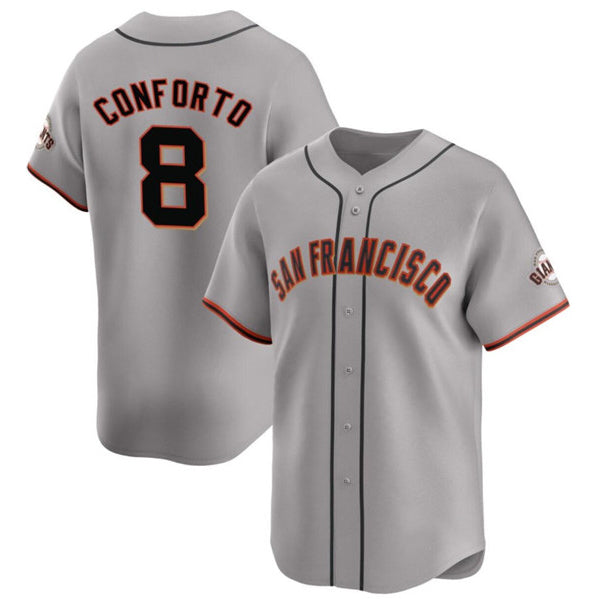 San Francisco Giants #8 Michael Conforto Gray HeidiMiller Cool Base Stitched Jersey
