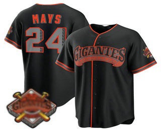 San Francisco Giants #24 Willie Mays Black HeidiMiller 2026 Alternate Stadium Stitched Jersey