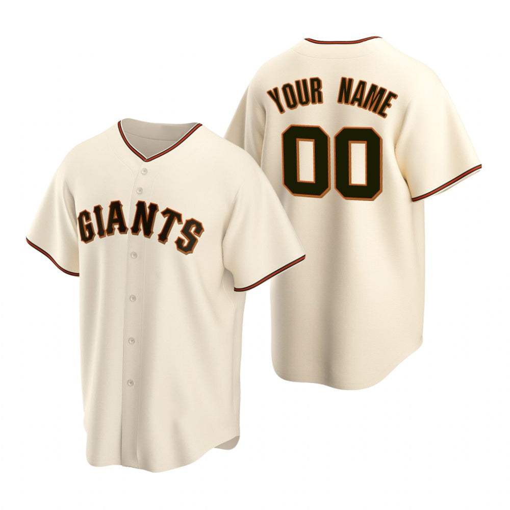 Custom San Francisco Giants Cream HeidiMiller Stitched Cool Base Home Jersey