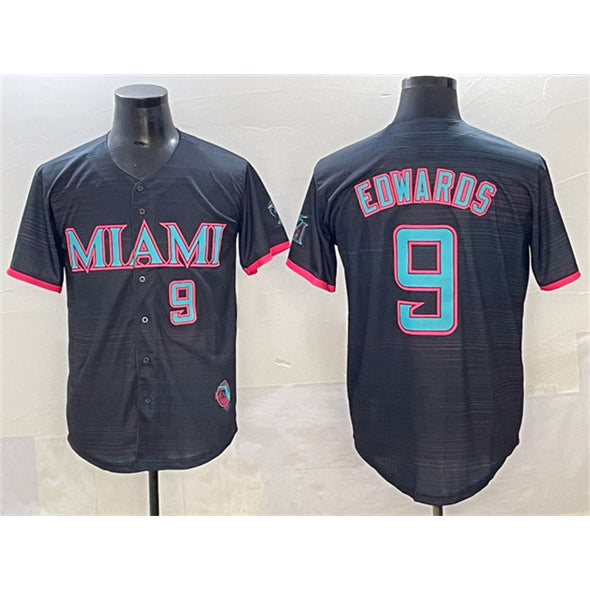 Miami Marlins #9 Xavier Edwards Black HeidiMiller 2025 City Connect Limited Stitched Jersey
