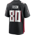 A.Falcons #80 Andre Rison Black HeidiMiller Game Retired Player Jersey