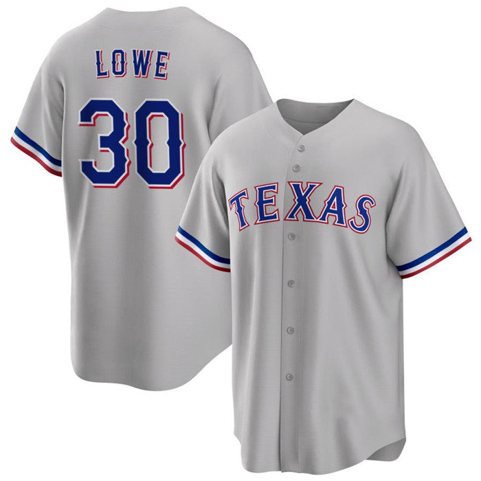 Texas Rangers #30 Nathaniel Lowe Gray HeidiMiller Cool Base Stitched Jersey