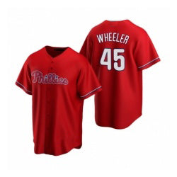 Philadelphia Phillies #45 Zack Wheeler Red HeidiMiller Alternate Stitched Jersey