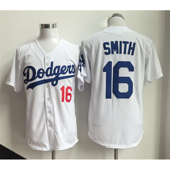 Los Angeles Dodgers #16 Will Smith White HeidiMiller Home Limited Stitched Jersey