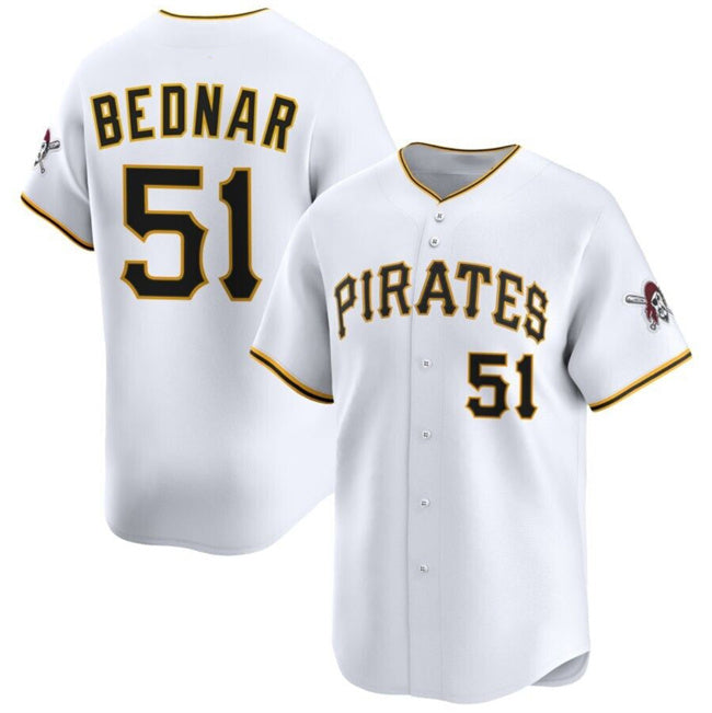 Pittsburgh Pirates #51 David Bednar White HeidiMiller 2025 Home Limited Stitched Jersey