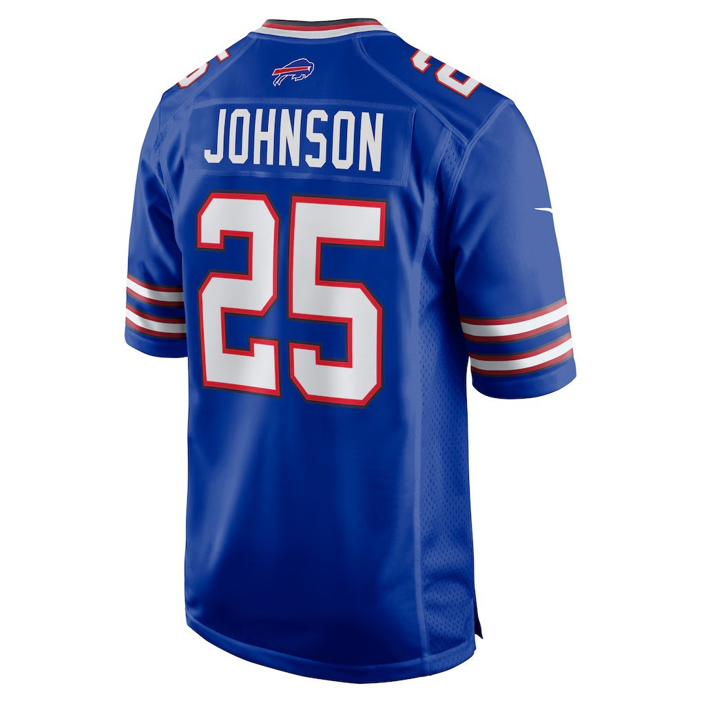 B.Bills #25 Ty Johnson Royal HeidiMiller Team Game Jersey