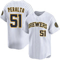 Milwaukee Brewers #51 Freddy Peralta White HeidiMiller Alternate Limited Stitched Jersey