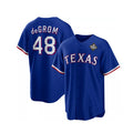 Texas Rangers #48 Jacob DeGrom Royal HeidiMiller 2023 World Series Cool Base Stitched Jersey