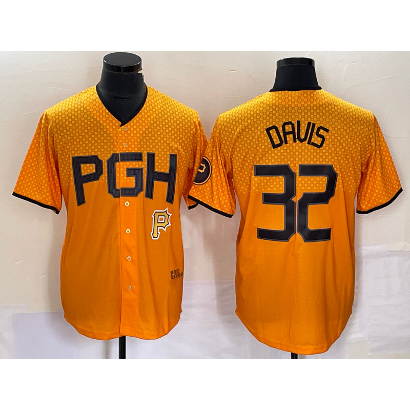 Pittsburgh Pirates #32 Henry Davis Yellow HeidiMiller 2023 City Connect Stitched Jersey
