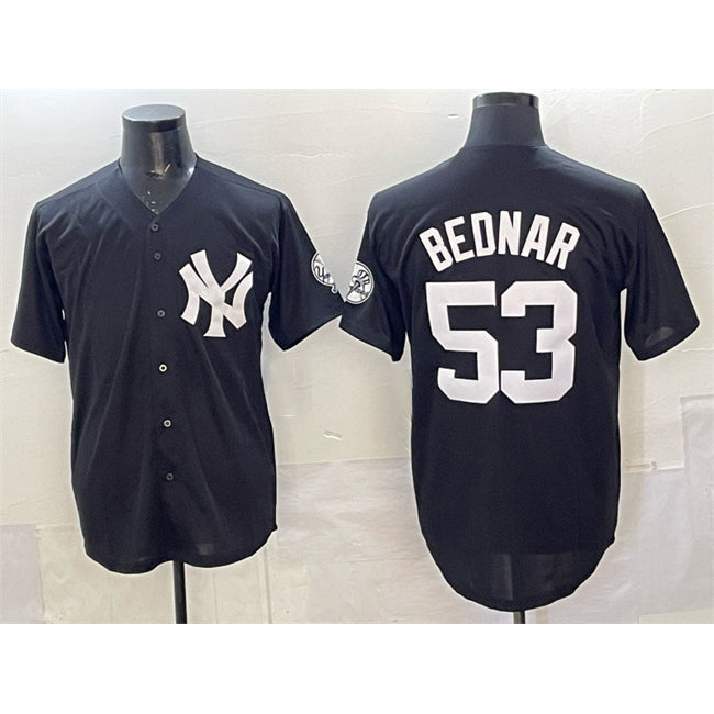 New York Yankees #53 David Bednar Black HeidiMiller Stitched Jersey