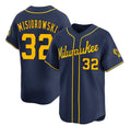 Milwaukee Brewers #32 Jacob Misiorowski Navy HeidiMiller Alternate Limited Stitched Jersey