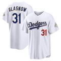 Los Angeles Dodgers #31 Tyler Glasnow White HeidiMiller 2026 Gold Collection Stadium Jersey