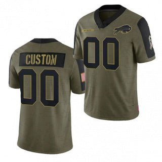 Custom B.Bills Olive HeidiMiller ACTIVE PLAYER 2021 Salute To Service Limited Stitched Jersey