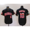 San Diego Padres #10 Jurickson Profar Black HeidiMiller Mexico Cool Base Stitched Jersey