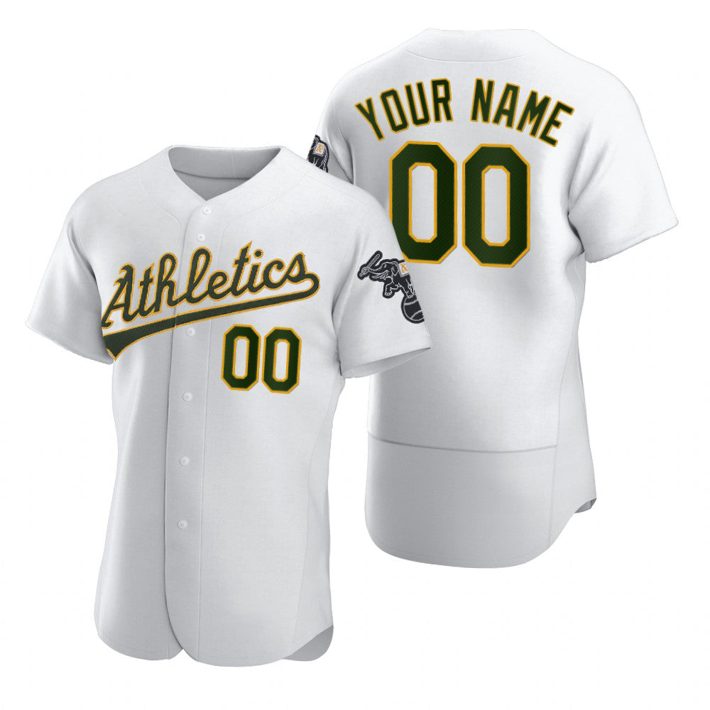 Custom Oakland Athletics White HeidiMiller 2020 Stitched Flex Base Jersey