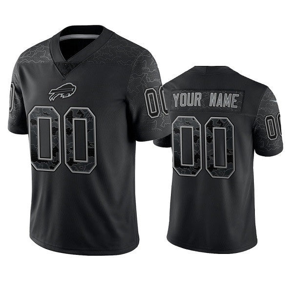 Custom B.Bills Active Player Black HeidiMiller Reflective Limited Stitched Jersey