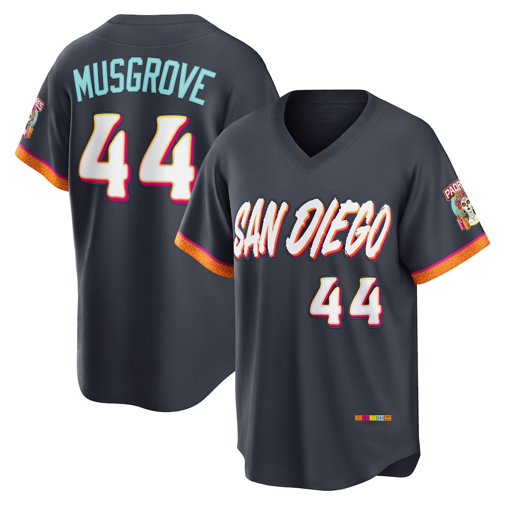 San Diego Padres #44 Joe Musgrove Obsidian HeidiMiller 2026 City Connect Stadium Jersey