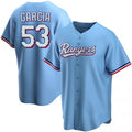 Texas Rangers #53 Adolis Garcia Light Blue HeidiMiller Cool Base Stitched Jersey