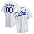 Custom Los Angeles Dodgers Active Player White HeidiMiller 2024 World Series Cool Base Stitched Jersey