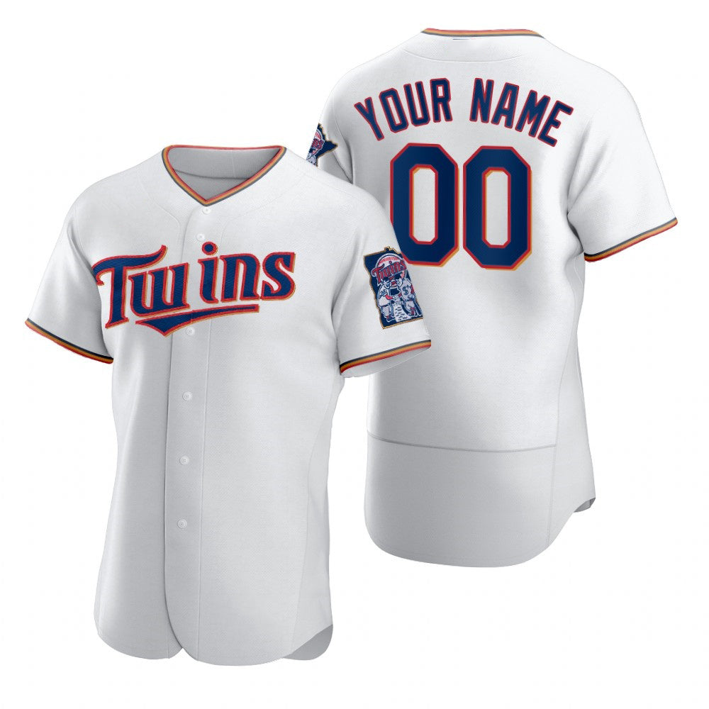 Custom Minnesota Twins White HeidiMiller 2020 Stitched Flex Base Jersey