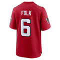 A.Falcons #6 Nick Folk Red HeidiMiller Team Game Jersey
