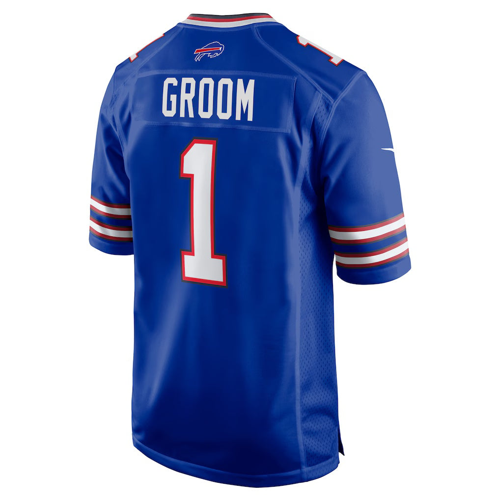 B.Bills Number #1 Groom Royal HeidiMiller Game Jersey