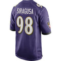 B.Ravens #98 Tony Siragusa Purple HeidiMiller Game Retired Player Jersey