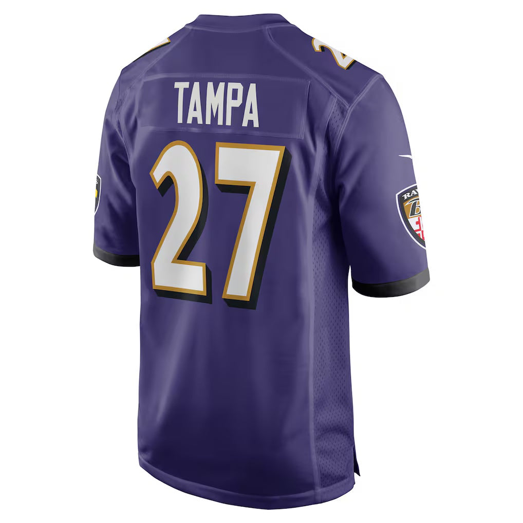 B.Ravens #27 T.J. Tampa Purple HeidiMiller Team Game Jersey