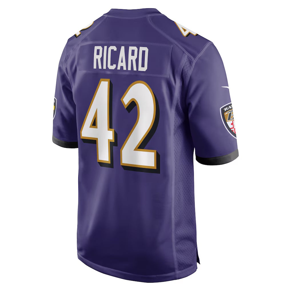 B.Ravens #42 Patrick Ricard Purple HeidiMiller Game Jersey