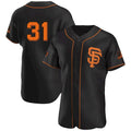 San Francisco Giants #31 LaMonte Wade Jr Black HeidiMiller 2021 Alternate Jersey