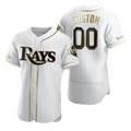 Custom Tampa Bay Rays White HeidiMiller Stitched Flex Base Golden Edition Jersey