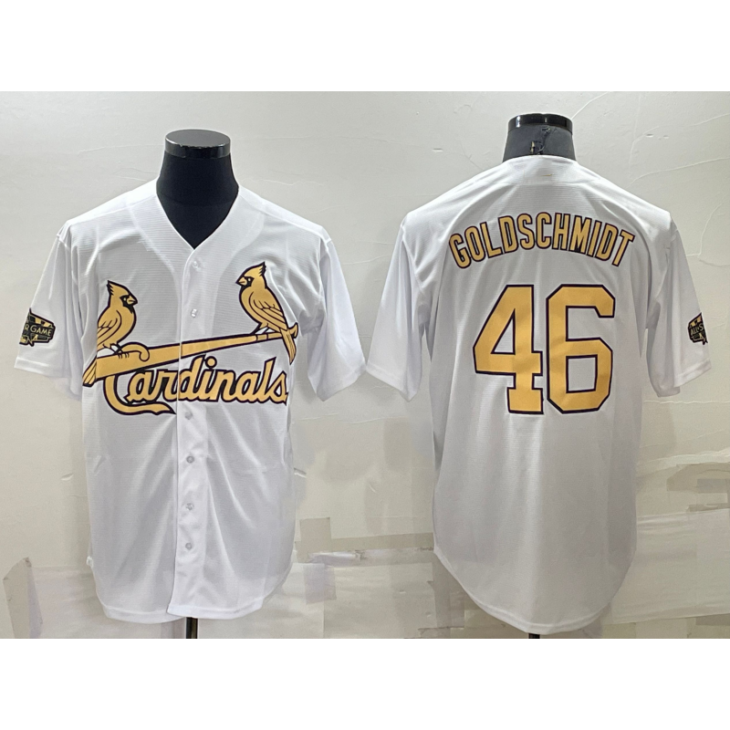St. Louis Cardinals #46 Paul Goldschmidt White HeidiMiller 2022 All Star Stitched Cool Base Jersey