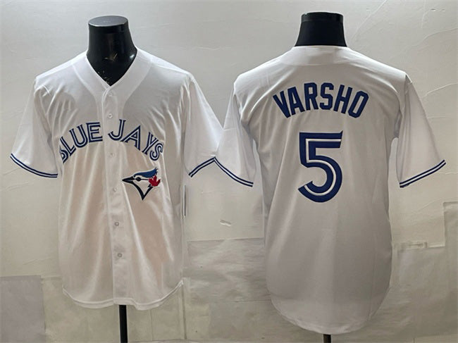 Toronto Blue Jays #5 Daulton Varsho White HeidiMiller 2025 Cool Base Stitched Jersey