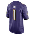 B.Ravens Number #1 Dad Purple HeidiMiller Game Jersey