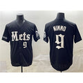 New York Mets #9 Brandon Nimmo Black HeidiMiller 'Gotham Gothic Edition' Vapor Premier Limited Stitched Jersey